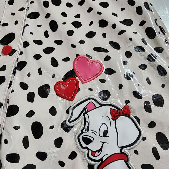 Girls Vintage Disney Store 101 Dalmatians Print Hooded Raincoat Jacket Size 7/8 - Picture 4 of 15